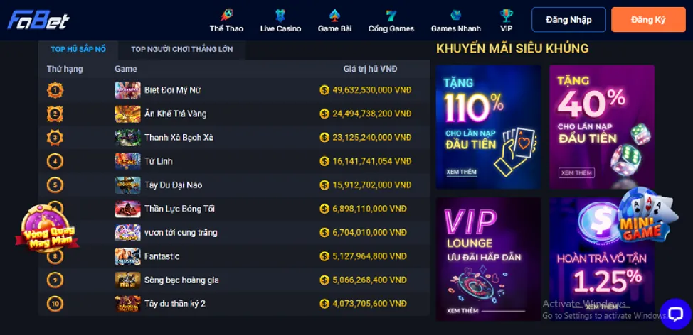 Tỷ Lệ Thưởng Hấp Dẫn 77vin App
